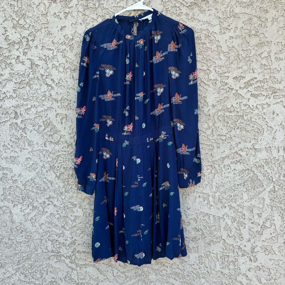 & Other Stories Origami Paper Crane Long Sleeve Mini Dress - Picture 2 of 9